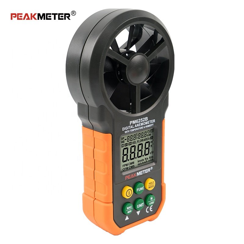 Digital Anemometer Price Professional Instruments Wind Speed Instrument air Flow Meter with USB Temperature&humidity