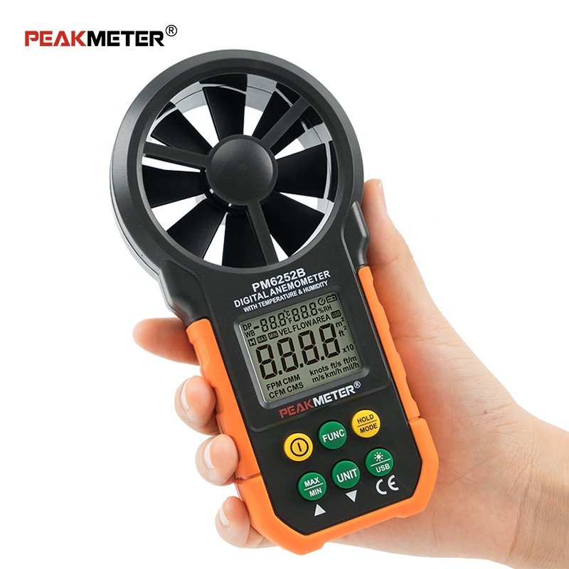 Digital Anemometer Price Professional Instruments Wind Speed Instrument air Flow Meter with USB Temperature&humidity