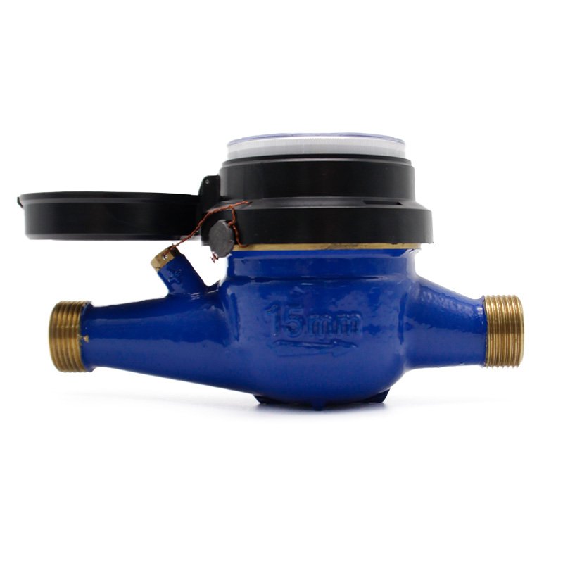 1/2\" DN15mm Multi Jet Dry Brass Water Meters Cast Iron Flow Meter for Gas Oil Air OEM Customizable