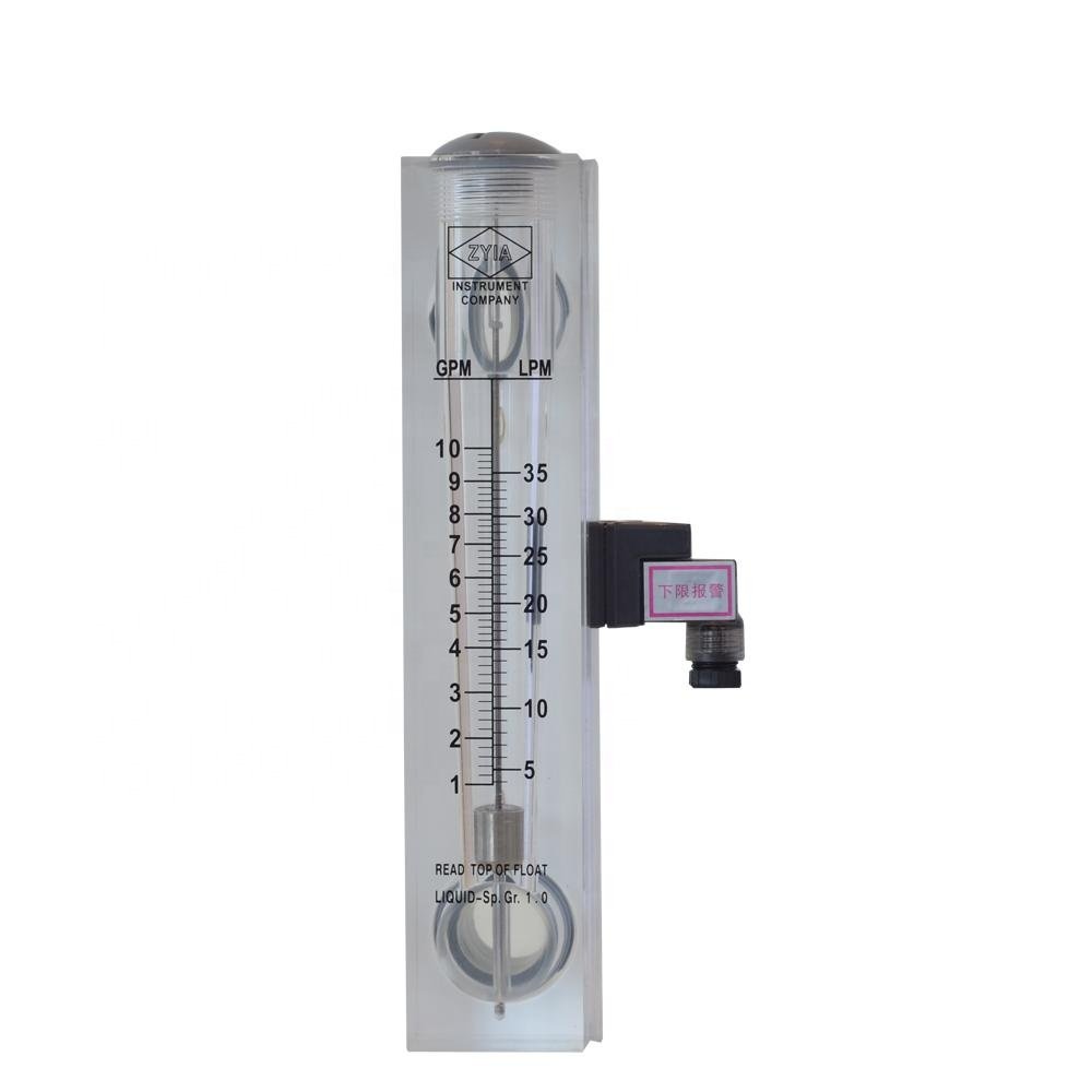 LZM- Series Acrylic Flowmter With Alarm Limit Switch , Panel Mounted Rota Meter