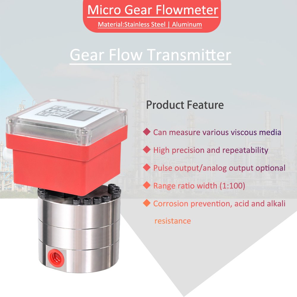 Shanghai GNS Small Flowmeter Polyurethane Resin Paint Micro Oval Gear Flow Meter