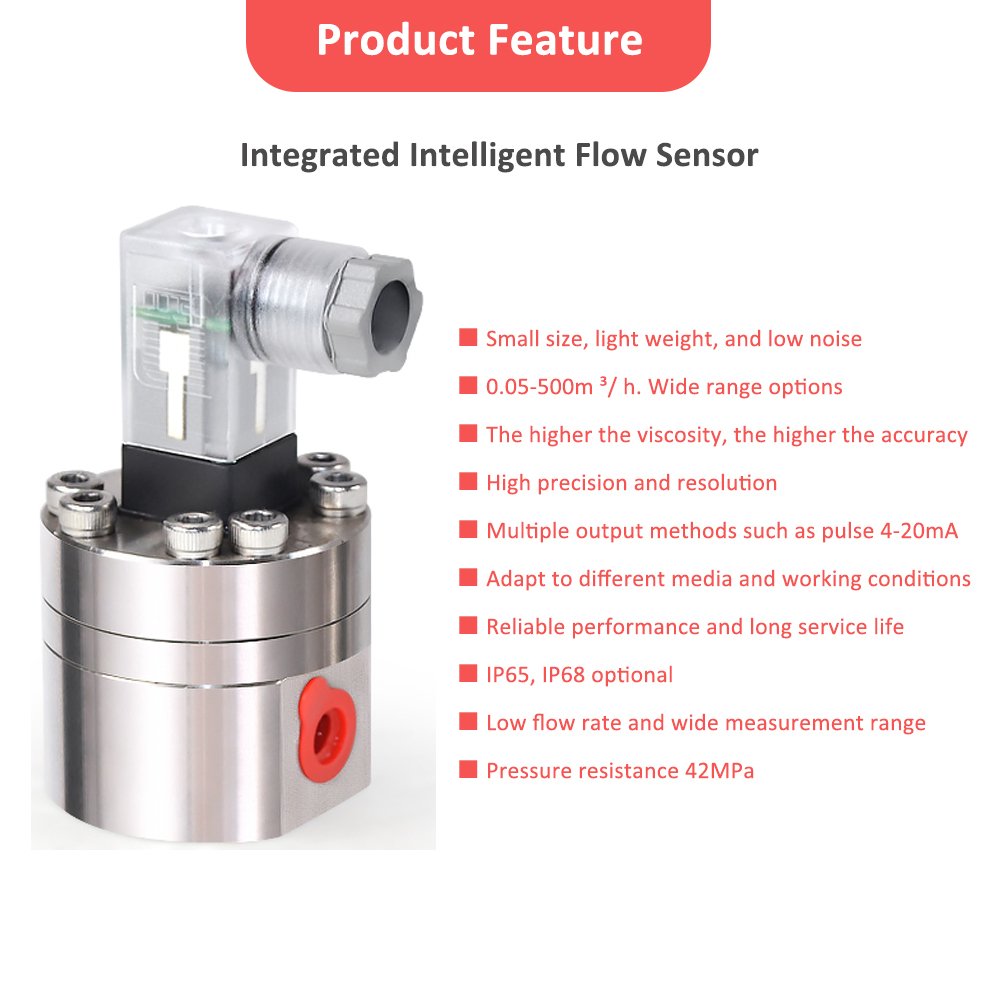Shanghai GNS Small Flowmeter Polyurethane Resin Paint Micro Oval Gear Flow Meter