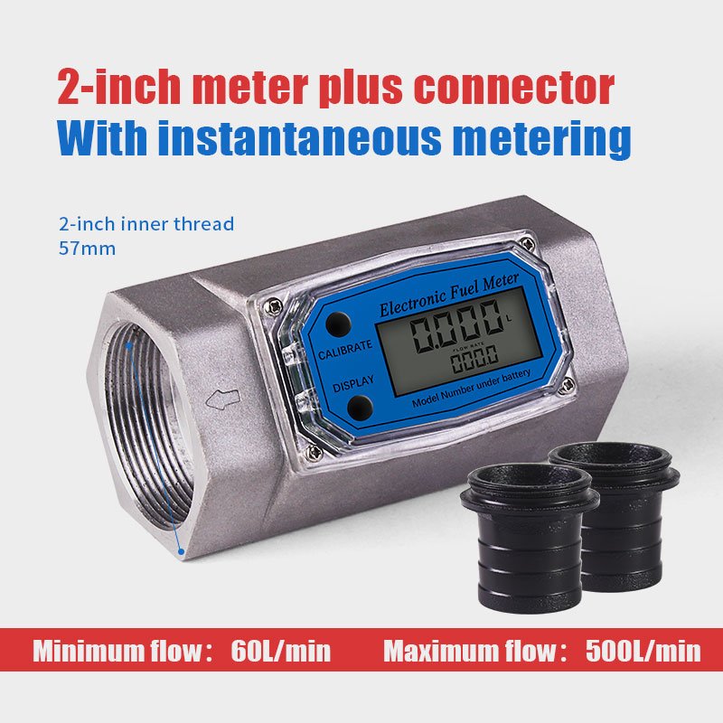 Electric Turbine Flowmeter 304stainless Steel High Precision Mini Small Electronic Digital Pulser Turbine Diesel Fuel Flow Meter