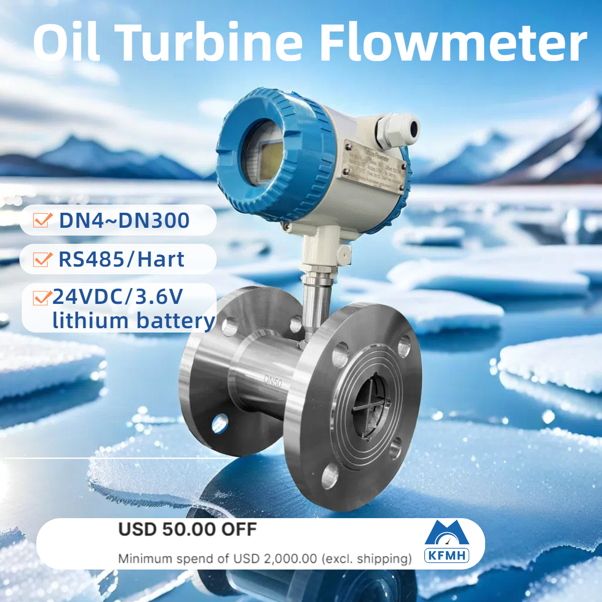 Water ISO 9001 Certified Flow Meter 1 Inch Thread Turbine Flowmeter Explosion-proof Flow Meters Hydraulic Oil