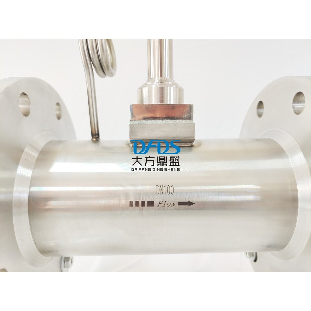 Flange 24VDC DN100 Water Acid Flowmeter Digital Compressed Air Liquefied Gas Vortex Flow Meters for Superheated Steam