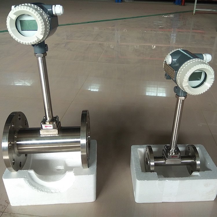 Flange 24VDC DN100 Water Acid Flowmeter Digital Compressed Air Liquefied Gas Vortex Flow Meters for Superheated Steam