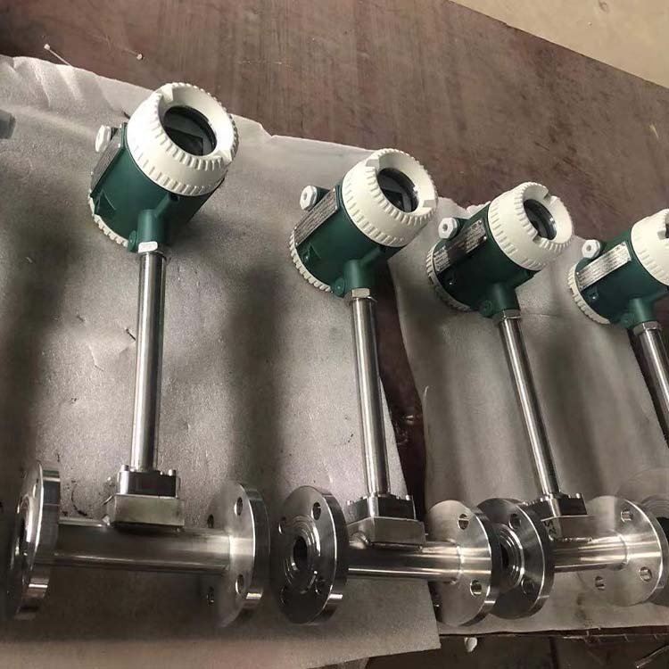 Flange 24VDC DN100 Water Acid Flowmeter Digital Compressed Air Liquefied Gas Vortex Flow Meters for Superheated Steam