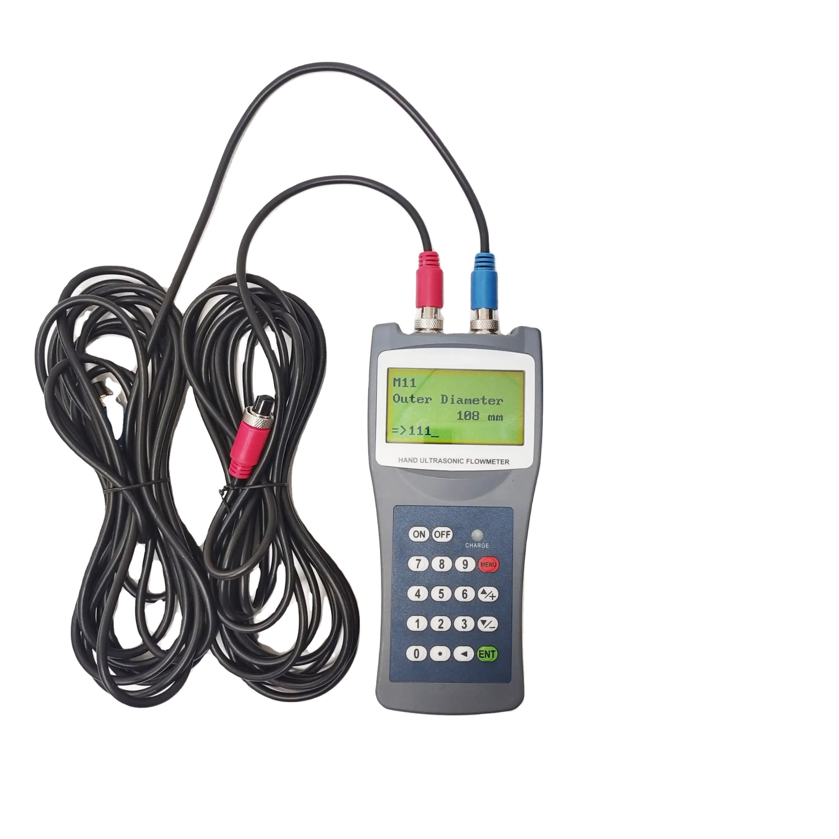 Hand Hold Flow Measuring Instruments RS232 Interface Water Portable Ultrasonic Flow Meter Sensor