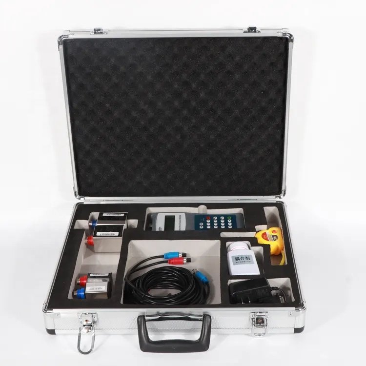 Hand Hold Flow Measuring Instruments RS232 Interface Water Portable Ultrasonic Flow Meter Sensor