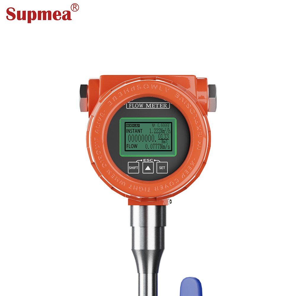 Industrial Stainless Shell Insertion Thermal Gas Mass Flowmeter Flow Meter
