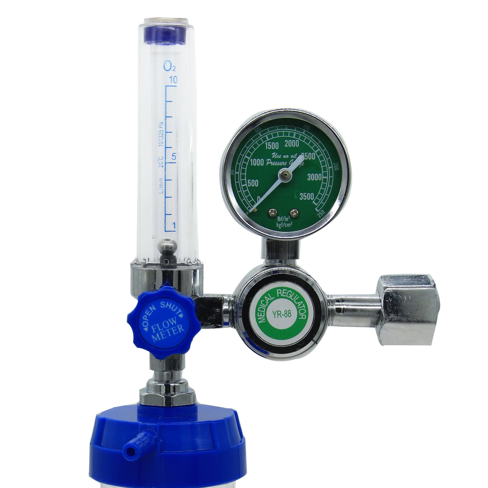 DEM SC0190M Oxygen Gas Flow Meter CGA540 Bullnose Cylinder Medical Oxygen Regulator With Flowmeter Humidifier