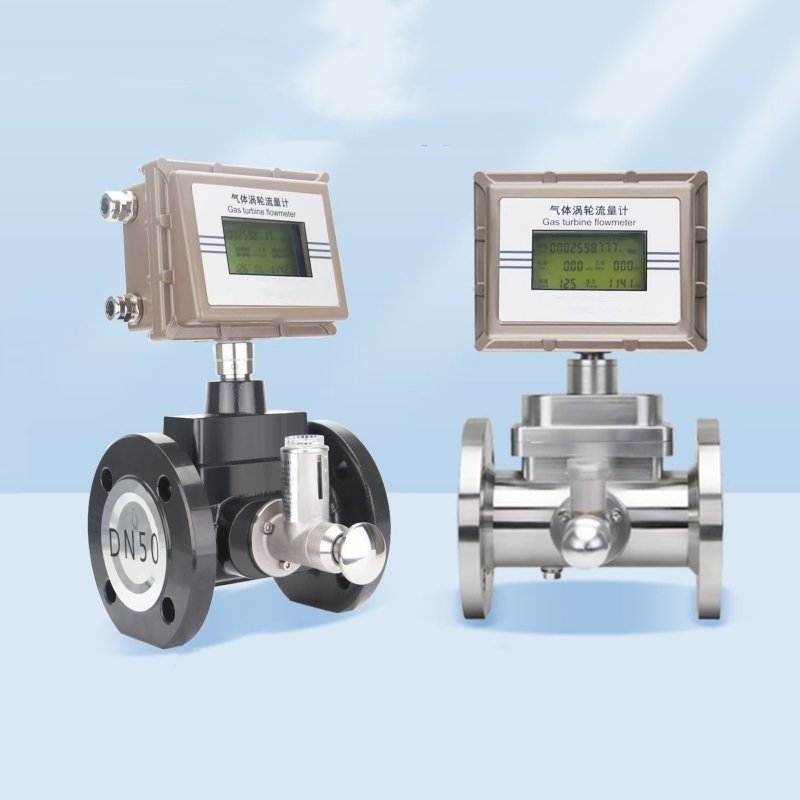 Customizable Digital Gas Turbine Flowmeter Flow Measurement for Liquids LCD Display with Flange Thread Connection OEM Supported