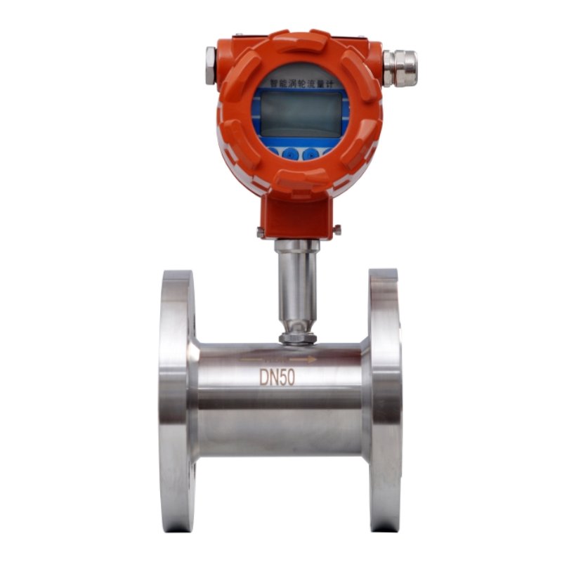 Customizable Digital Gas Turbine Flowmeter Flow Measurement for Liquids LCD Display with Flange Thread Connection OEM Supported