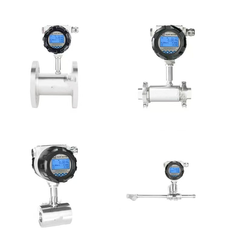 Customizable Digital Gas Turbine Flowmeter Flow Measurement for Liquids LCD Display with Flange Thread Connection OEM Supported