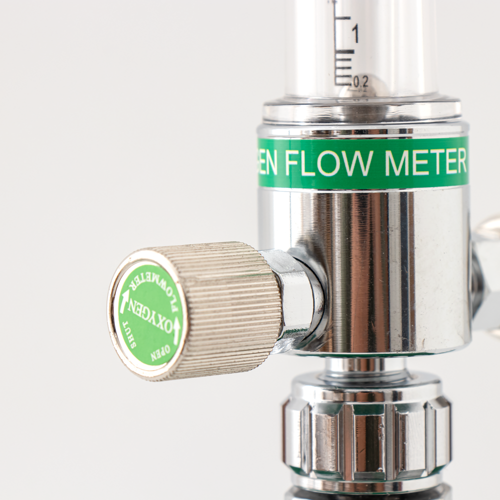 Kinton BIS Oxygen Flow Meter With Humidifier With Chemetron Adaptor