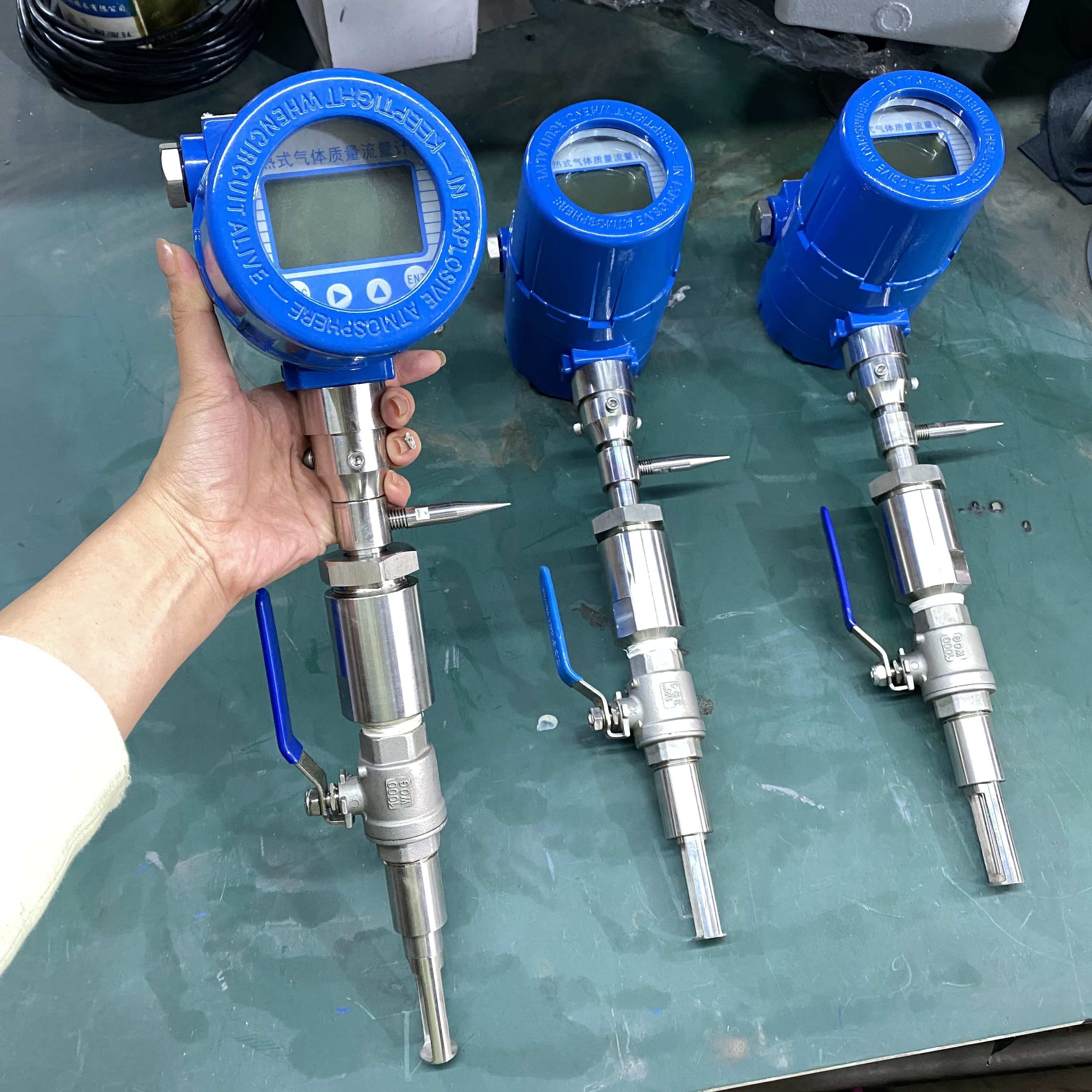 China RS485 Medidor De Flujo High Temperature Natural Gas Compressed Air Flowmeter Insertion Thermal Mass Flow Meter for Gas