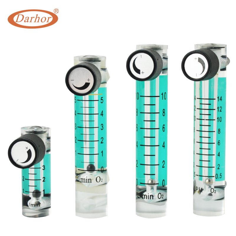 High Accuracy Panel Mount Acrylic 5LPM 10LPM 30LPM Oxygen Flow Meter
