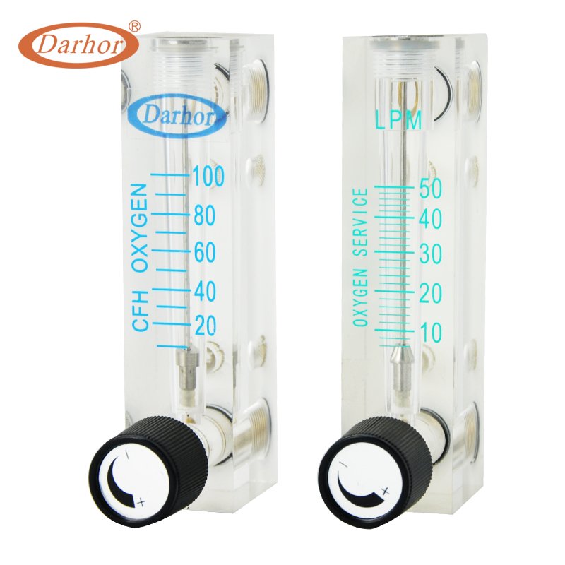 High Accuracy Panel Mount Acrylic 5LPM 10LPM 30LPM Oxygen Flow Meter