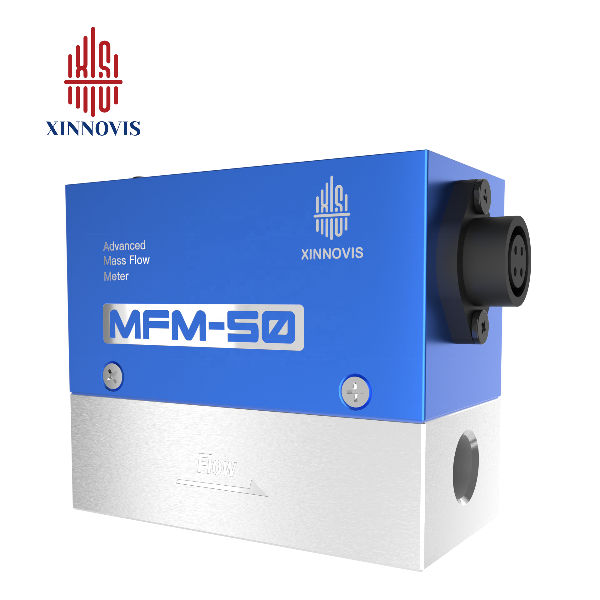 Xinnovis Factory 0~1000slm Gas/N2/H2/O2/Ar/He/CH4/CO2/Air Mass Flow Meter With RS485/4~20mA for Flow Control OEM/Fast Delivery