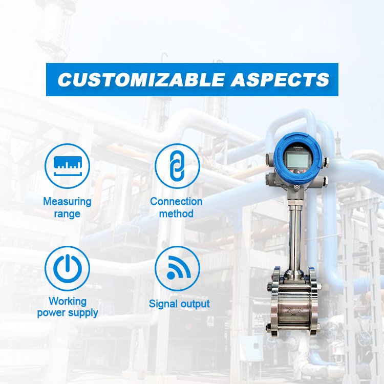 Industrial Natural Gas Liquid Fuel Vortex Dn50 Dn100 Types Sensor Oil Air Flow Meter Prices Water Swirl Flowmeter for Water