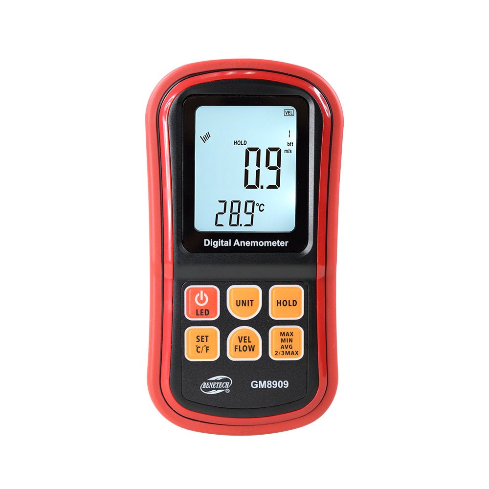GM8909 Air Flow Digital Anemometer Wind Speed Meter Multi Professional Portable