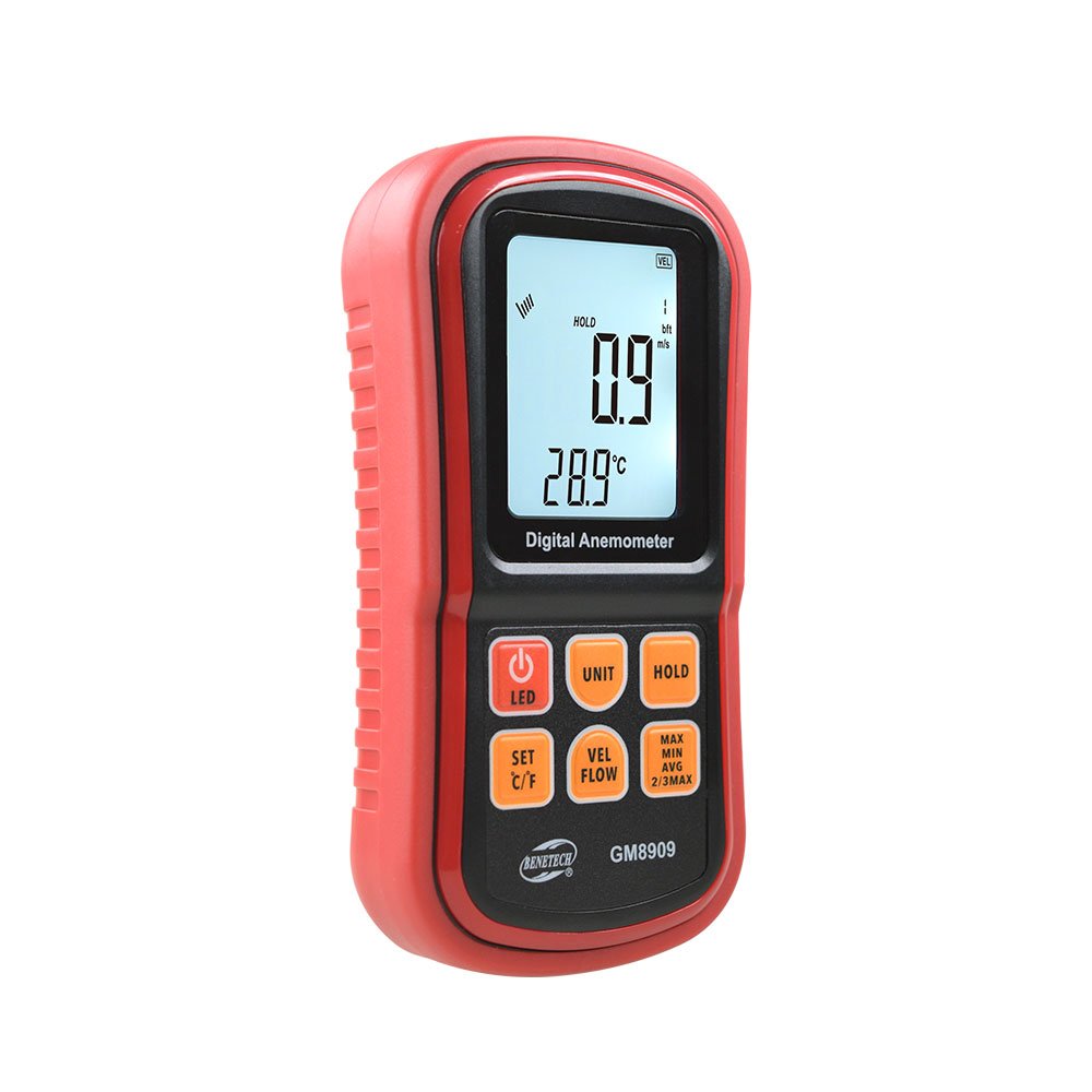 GM8909 Air Flow Digital Anemometer Wind Speed Meter Multi Professional Portable