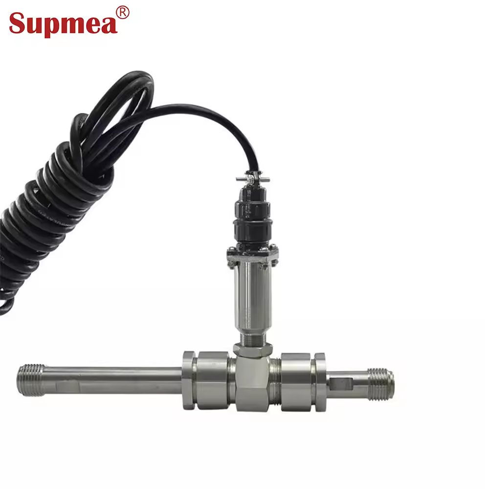 Supmea Stainless Steel IP65 Industrial Turbine Flow Sensor Pure Water/Oil Paddle Wheel Flow Sensor for Gas Air Fluid OEM