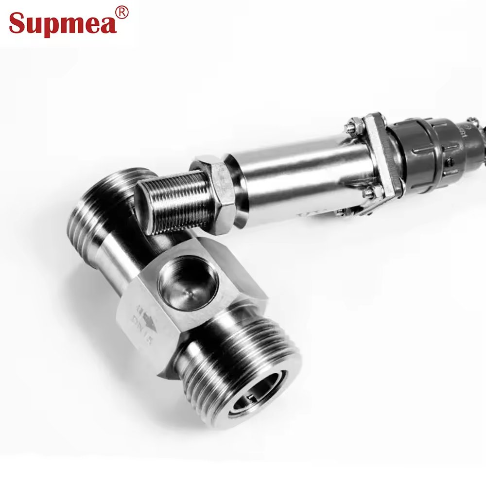 Supmea Stainless Steel IP65 Industrial Turbine Flow Sensor Pure Water/Oil Paddle Wheel Flow Sensor for Gas Air Fluid OEM