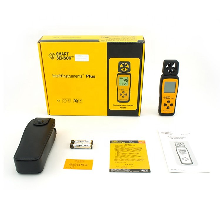 Digital Air Flow Meter Anemometer Ar216 0-30M/S Wind Speed Handheld Anemometer Thermometer