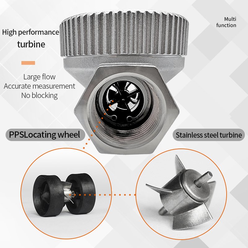 High Accuracy Digital Electronic Ipx7 Waterproof Water Flow Sensor Precision Flowmeter Turbine Flow Meter for Water