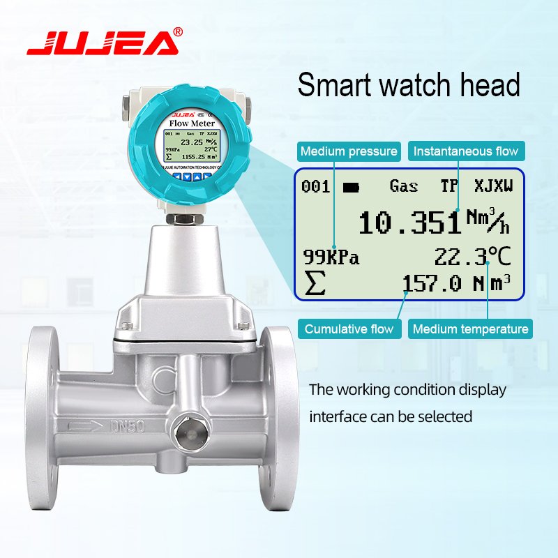 Intelligent 4-20mA Precession Vortex Flowmeter Natural Gas Compressed Air Hydrogen LPG Gas Flow Meter