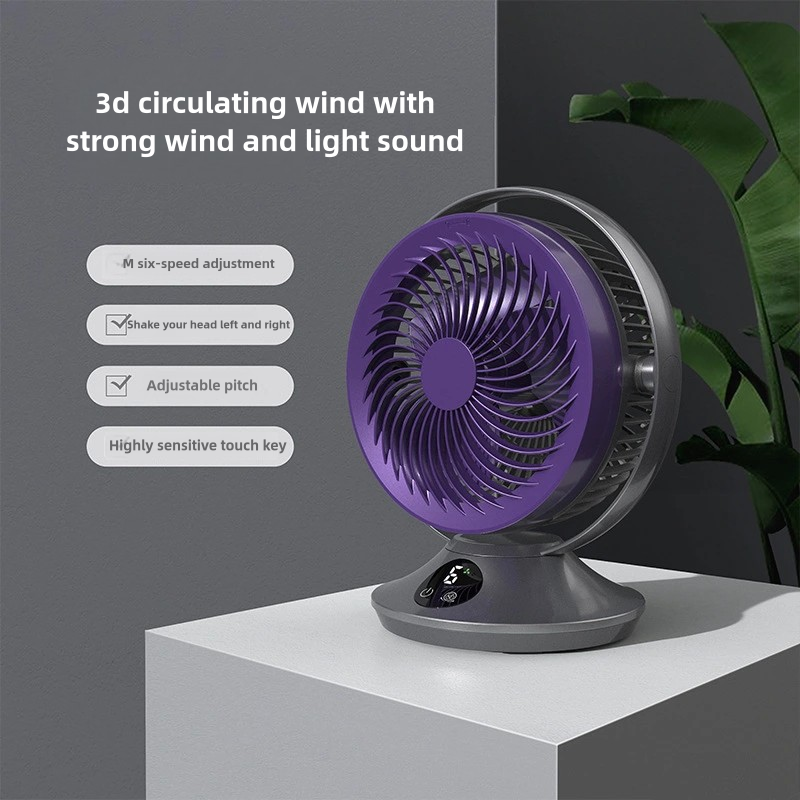Wholesale 5V Mini Portable USB Rechargeable 10000mAh Electric Air Circulator High-Speed Desk Fan for Home Car Outdoor Portable