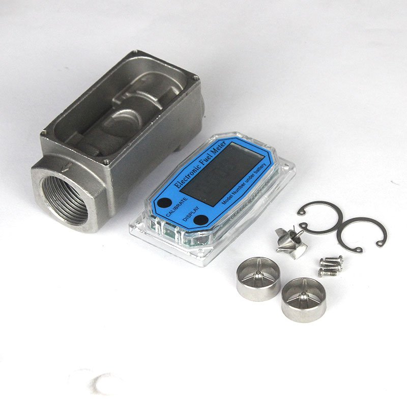 1 To3 Inch High Precision Mini Small Electronic Digital Flowmeter Turbine Flow Meter for Water Fuel Diesel Gasoline Gas Station