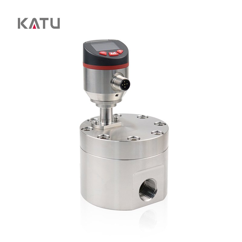 KATU Factory Wholesale FM500-M2 Small Micro Flow 50mL-2000mL High Accuracy Digital Display Gear Flow Meter for Oil