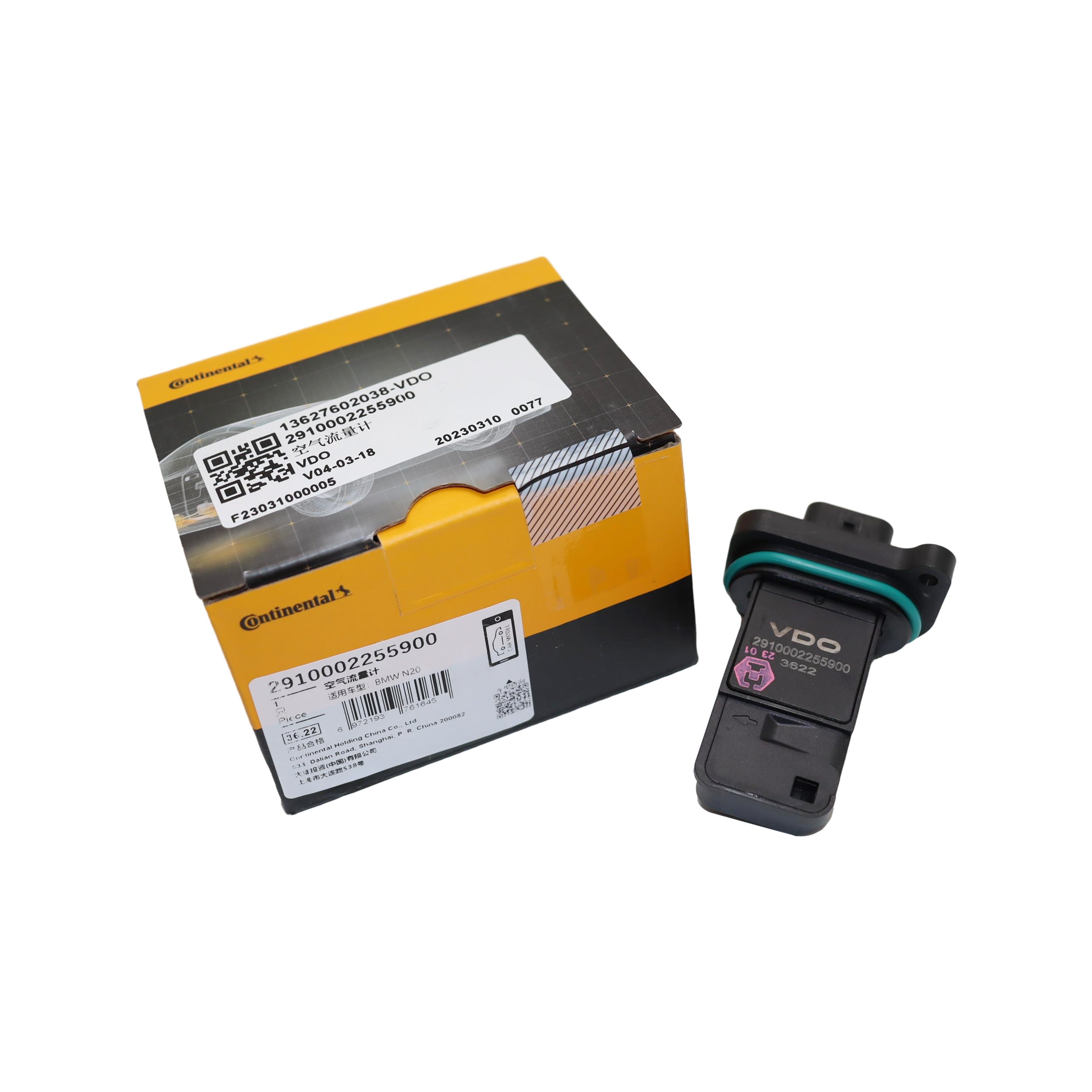 VDO High Quality Mass Air Flow Sensor Meter Replacement OEM 13627602038 for BMW P/N 2910002255900