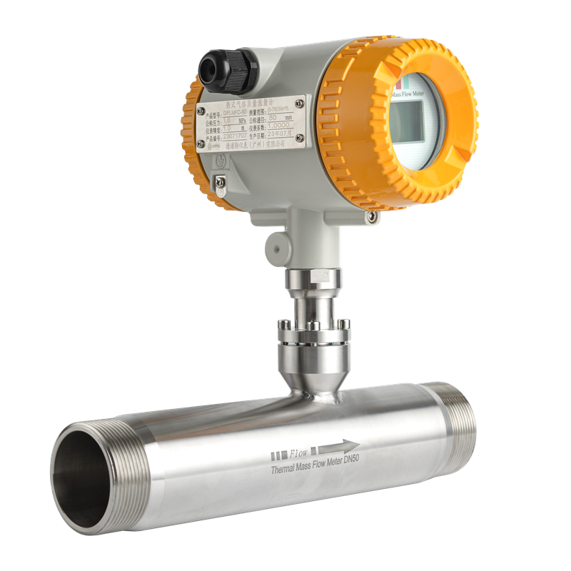 Split Type Thermal Gas Mass Flowmeter Direct Mass Flow Detection with Temperature and Pressure Compensation Gas Flow Meter