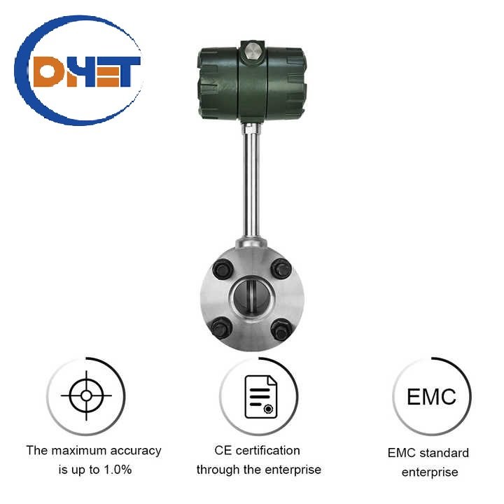 Compressed Air Oxygen Vortex Gas Flow Meter N2 Flowmeter