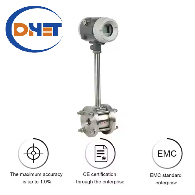 Compressed Air Oxygen Vortex Gas Flow Meter N2 Flowmeter