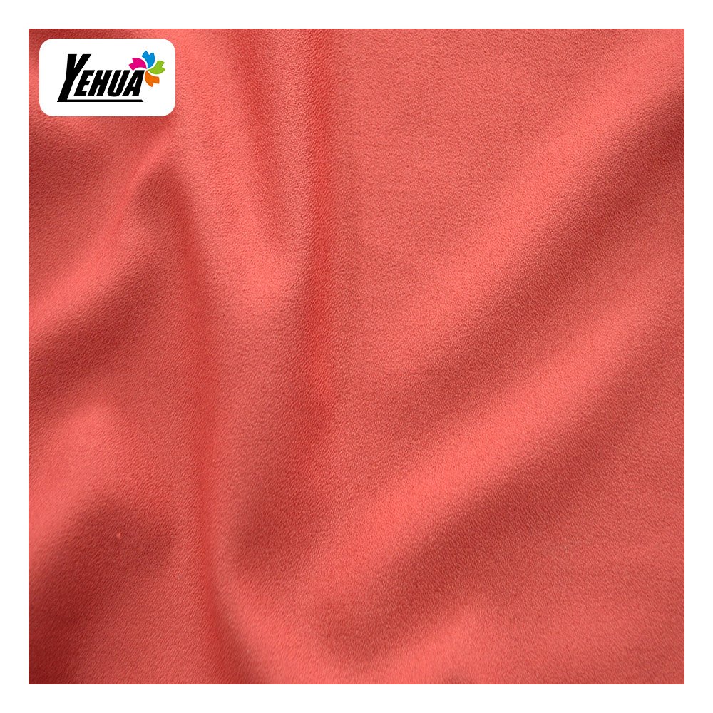 Factory Directly Sale Textile Moss Crepe / COMO Crepe Polyester 4 Way Spandex Fabric Plain Print for Malaysia Dress Lady Cloth