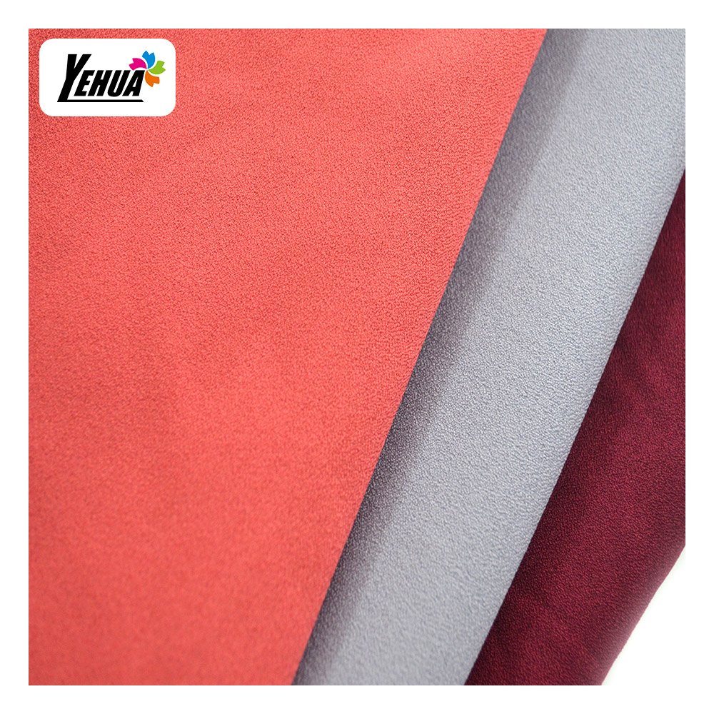 Factory Directly Sale Textile Moss Crepe / COMO Crepe Polyester 4 Way Spandex Fabric Plain Print for Malaysia Dress Lady Cloth