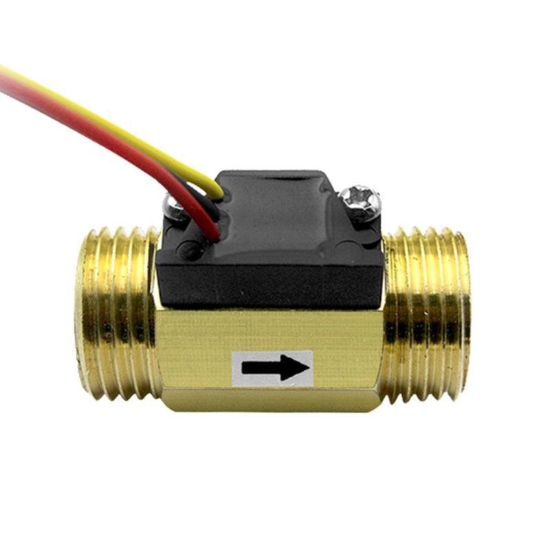 DN8-DN50 Customizable Water Flow Sensor Brass Hall Flow Meter Sensor DC 3-24v Turbine Flow Rate Sensor For RO Water Purifier