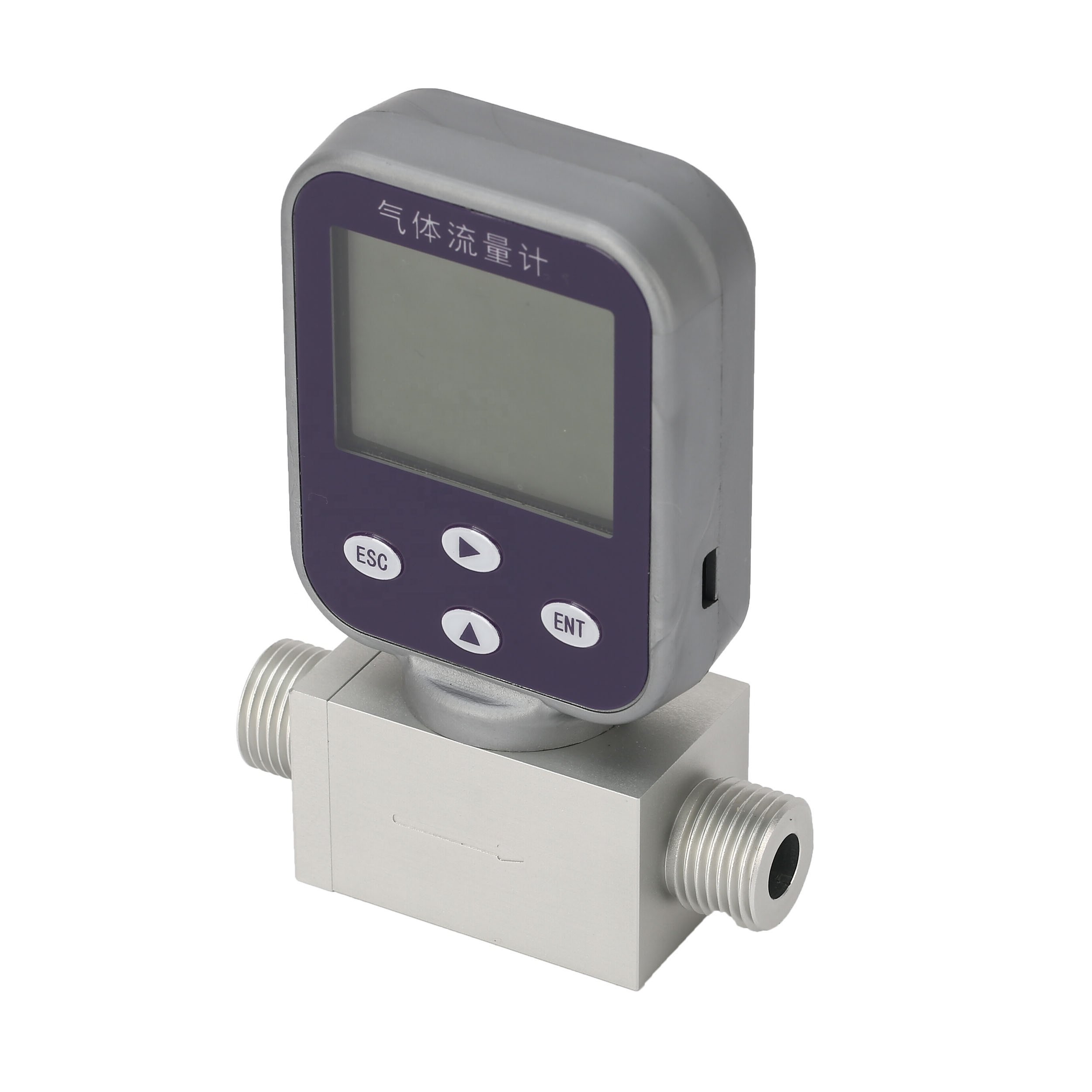 ESMF009 24VDC Flow Meter for Compressed air , Digital Gas Flow Meter with Rs485 /4-20ma Output