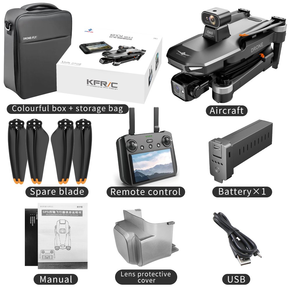 Kf104 Max 2 Drone Rc 5g Wifi Drone 4k Professional With Aerial 3-axis Anti-shake Gimbal Obstacle Avoidance Brushless Quadcopter