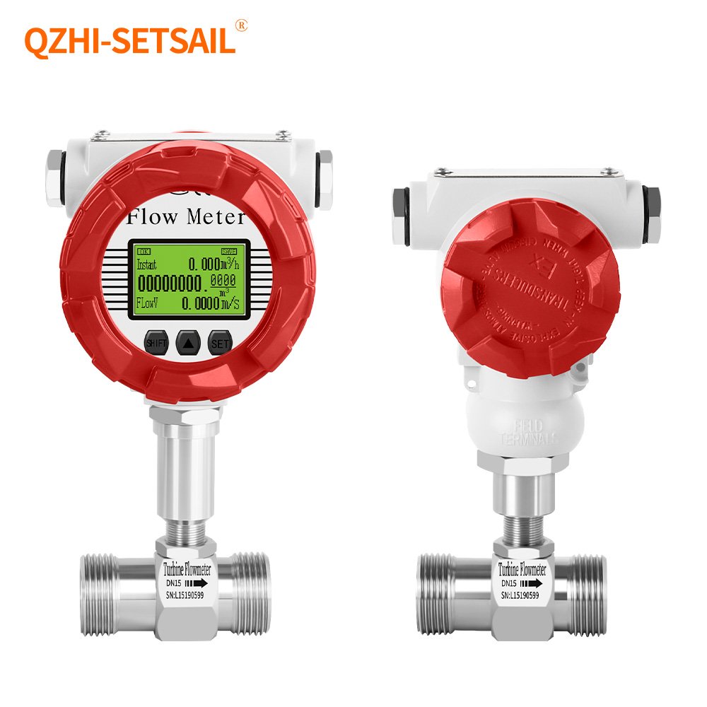 4-20mA 0-5V 0-10V Analog signal Pulse Equivalent Flow Sensor Liquid Milk Flow Meters High Precision Pressure Turbine Flow Meter