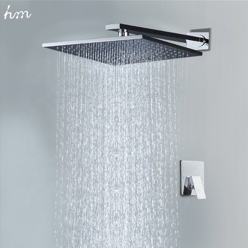 10 " Brass High Quality Air Pressurized Hot and Cold Water Save Rainfall Head Shower System Set