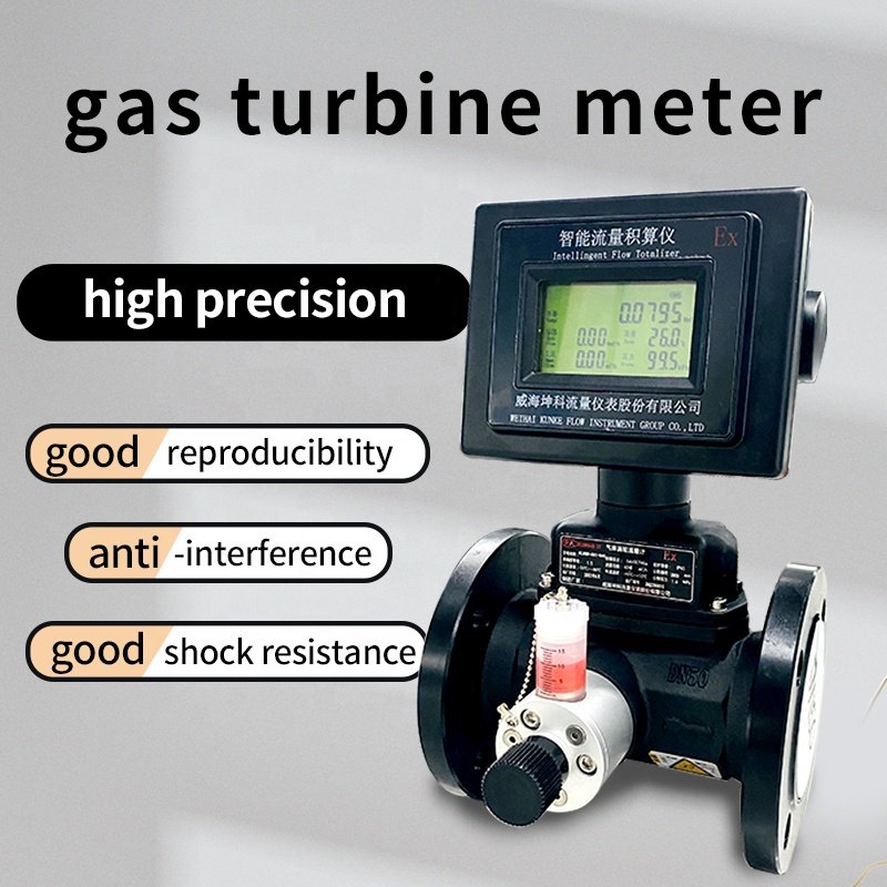 High Precision Wireless Remote Transmission Spare Parts Type Digital Lwq Gas Turbine Flow Meter