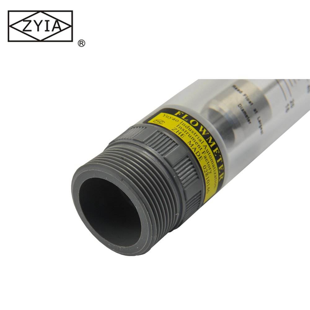 High Accuracy Inline Tube Acrylic Natural Gas Variable Area Flow Meter and air Rotameter