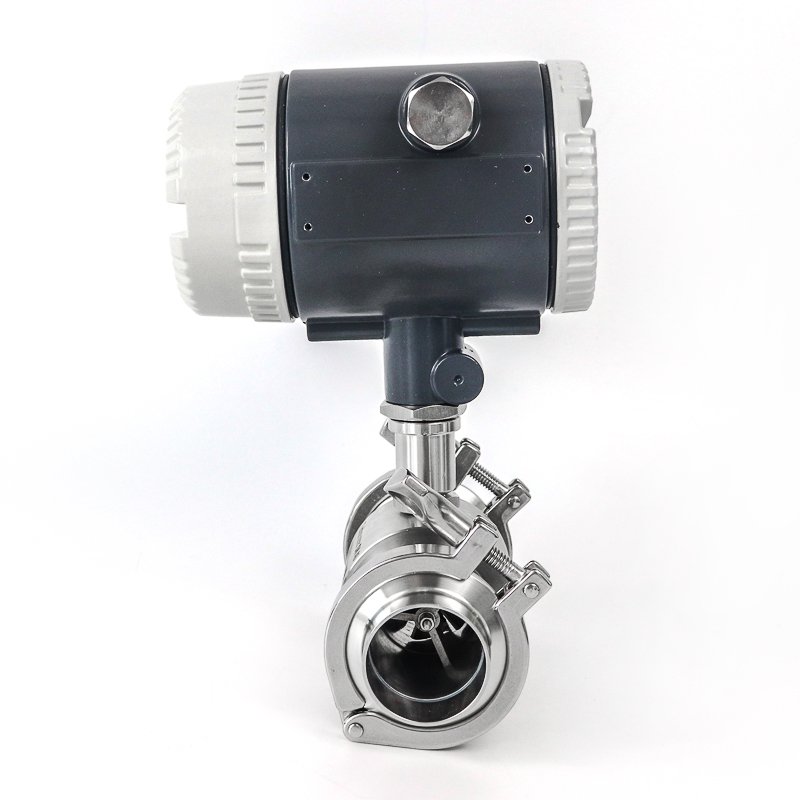 DN15 DN20 Clamp Connection Turbine Flowmeter With Pulse Output for Coconut Oil 3/4'' Thread and Milk Coupling