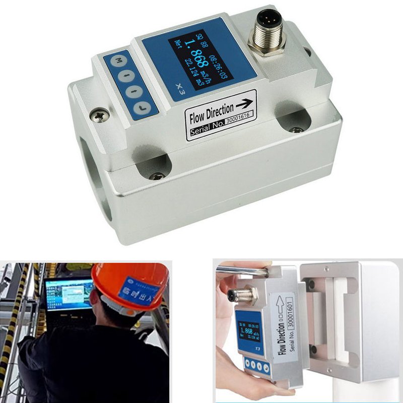 JG-X3 Ultrasonic Clamp Type Water Liquid Flowmeter Small Pipe Clamp-on Ultrasonic Flow Meter