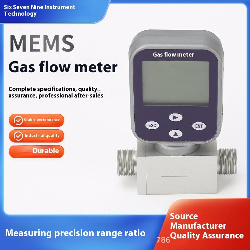 Intelligent Digital Stainless Steel Mass Flow Meter Tiny Dn10 Mems Flow Meter for Nitrogen Oxygen Air Natural Gas ATEX Certified